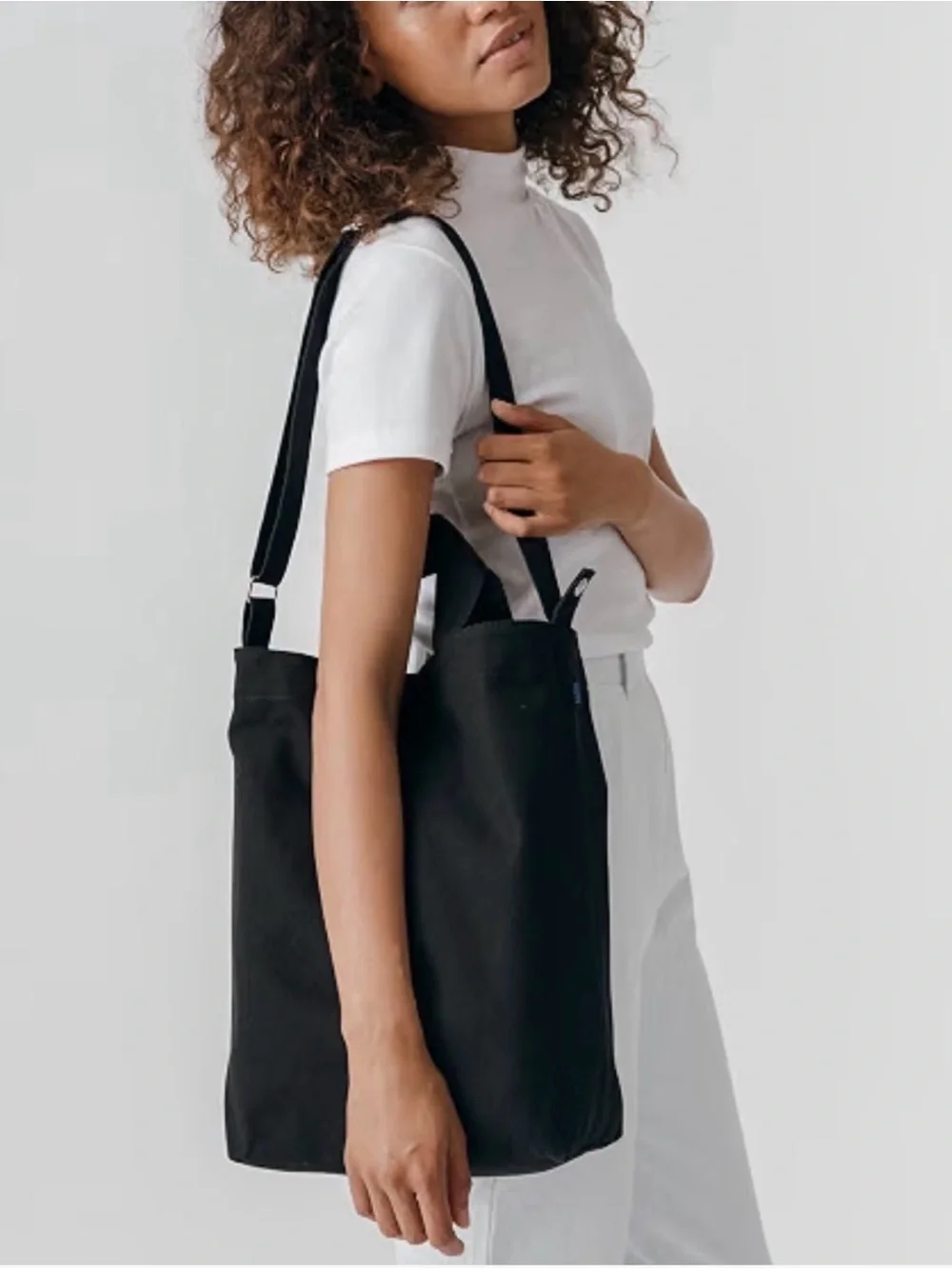 BAGGU Black Canvas Duck Tote